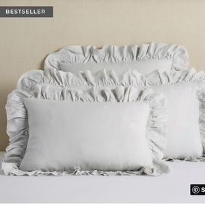 2 Pottery Barn TENCEL™ Ruffle Sham Euro